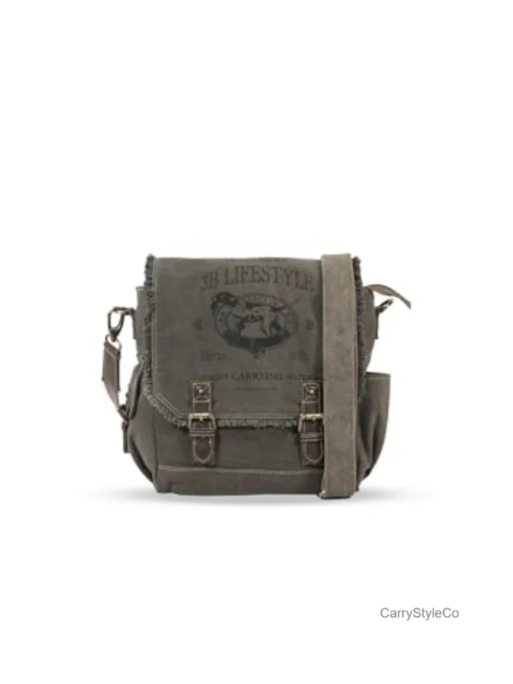 Vintage Canvas Messenger Bag for Men & Women - Leather Crossbody Satchel